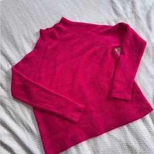 Halogen Vibrant Pink Turtleneck Sweater